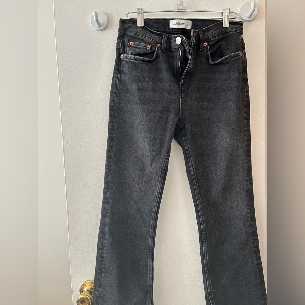 Zara Crop and Flare Jeans